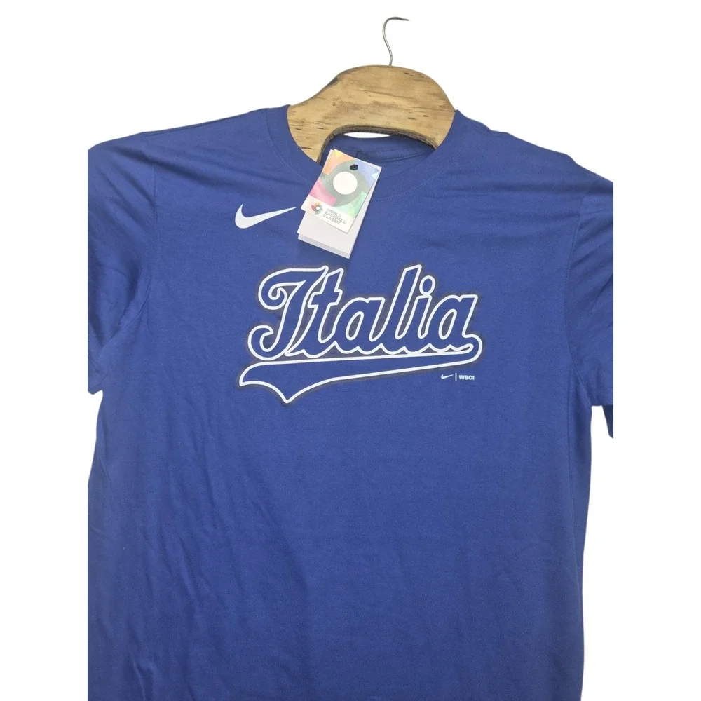 Nike World Baseball Classic Team Italia Pasquantino 9 Blue T-Shirt Mens M NEW